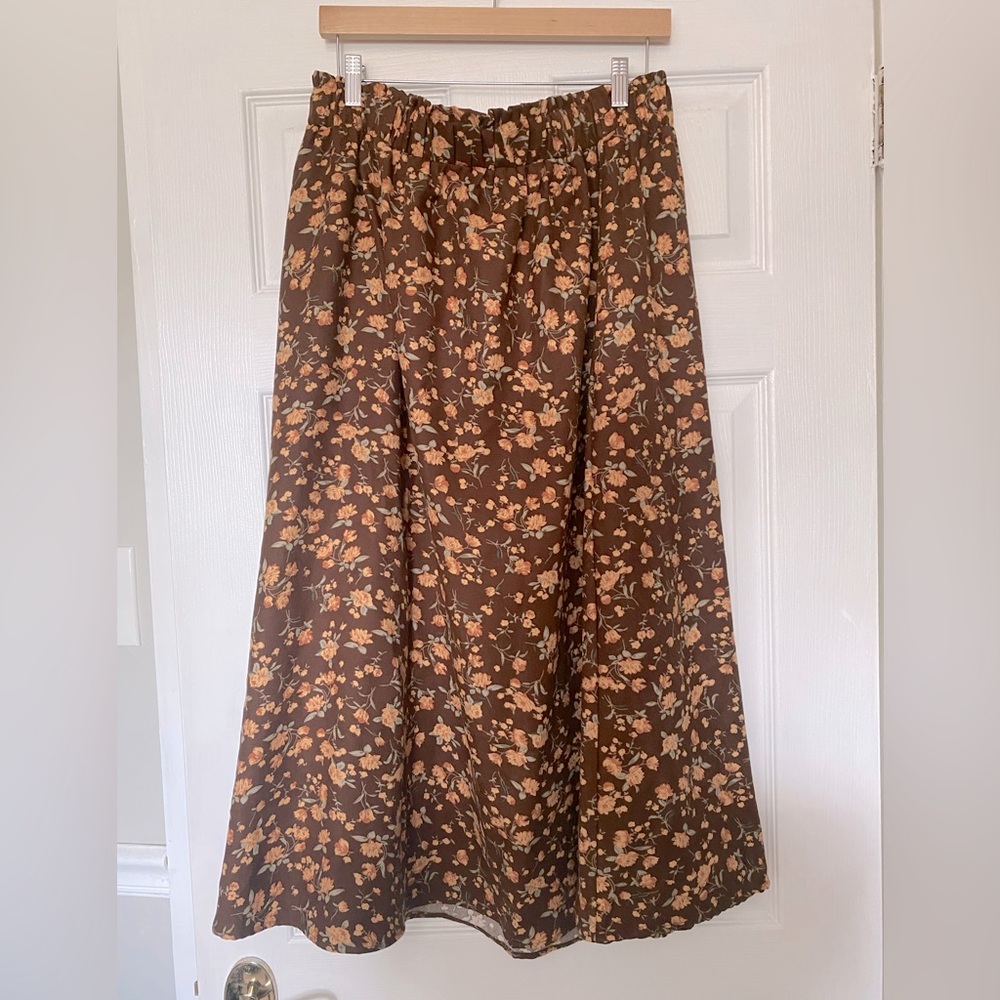 Floral Brown Skirt